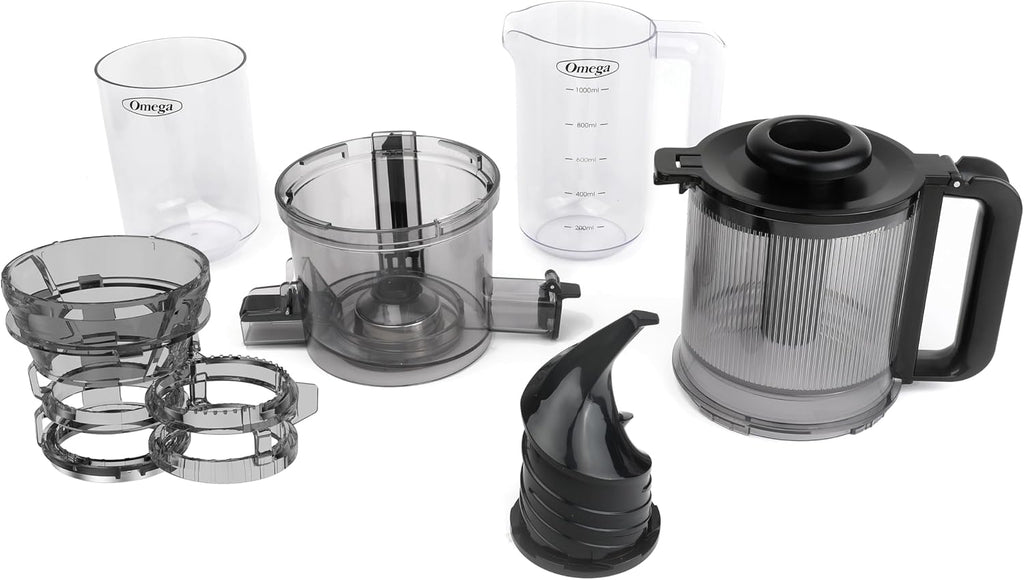 Omega Cold Press Juicer – Slow Masticating Hands Free Juicer Machine for Vegetables and Fruits with Wide Mouth Hopper for Whole Recipe Batch Juicing, Time Saving Series, Easy to Clean, 150-Watt Motor