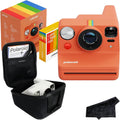 Polaroid Now+ 3rd Generation Bluetooth i-Type Instant Camera with 16 Color Film Photos, Coral | App Controlled with Signature Series Case Bundle