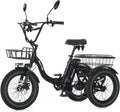 NARRAK Electric Tricycle for Adults,Fat Tire Folding Electric Trike,3 Wheels Electric Bicycle Bikes, Peak 700W/1100W Step-Thru Etrike with Removable Battery and Large Basket