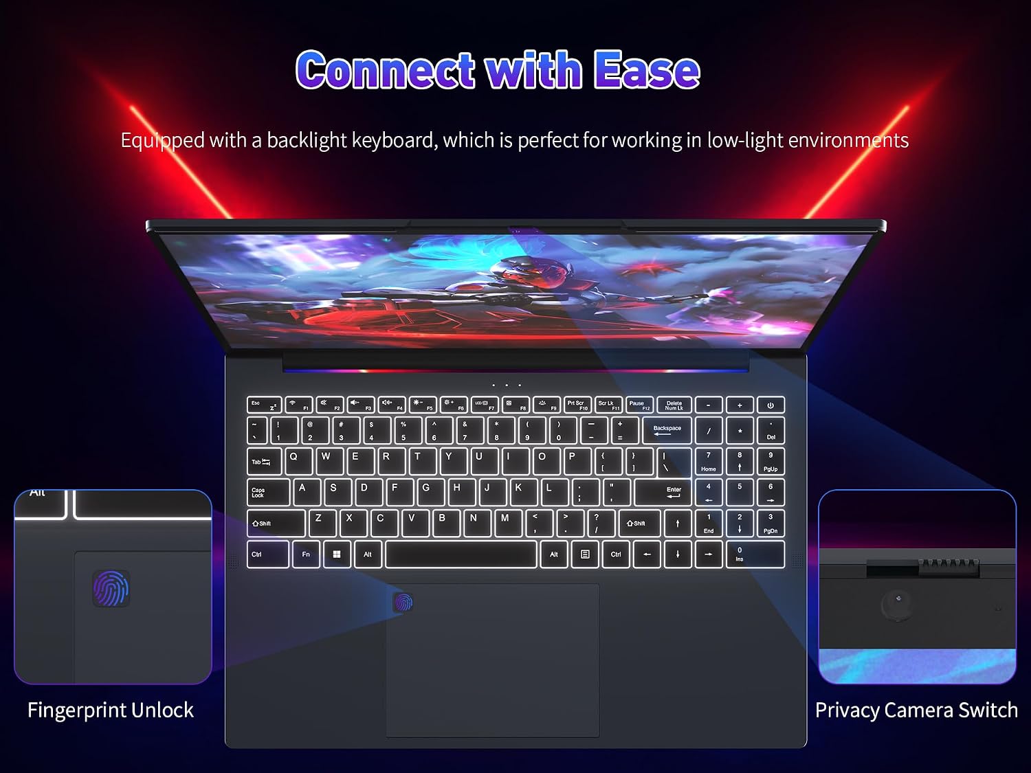 16' FHD Gaming Laptop, Intel i7-13620H(10/16, 3.6-4.9GHz), 16GB RAM , 512GB PCIe SSD, Windows 11 Pro Laptops Computer with Backlit KB, Fingerprint Unlock, Numeric Keypad, for Business Office Student