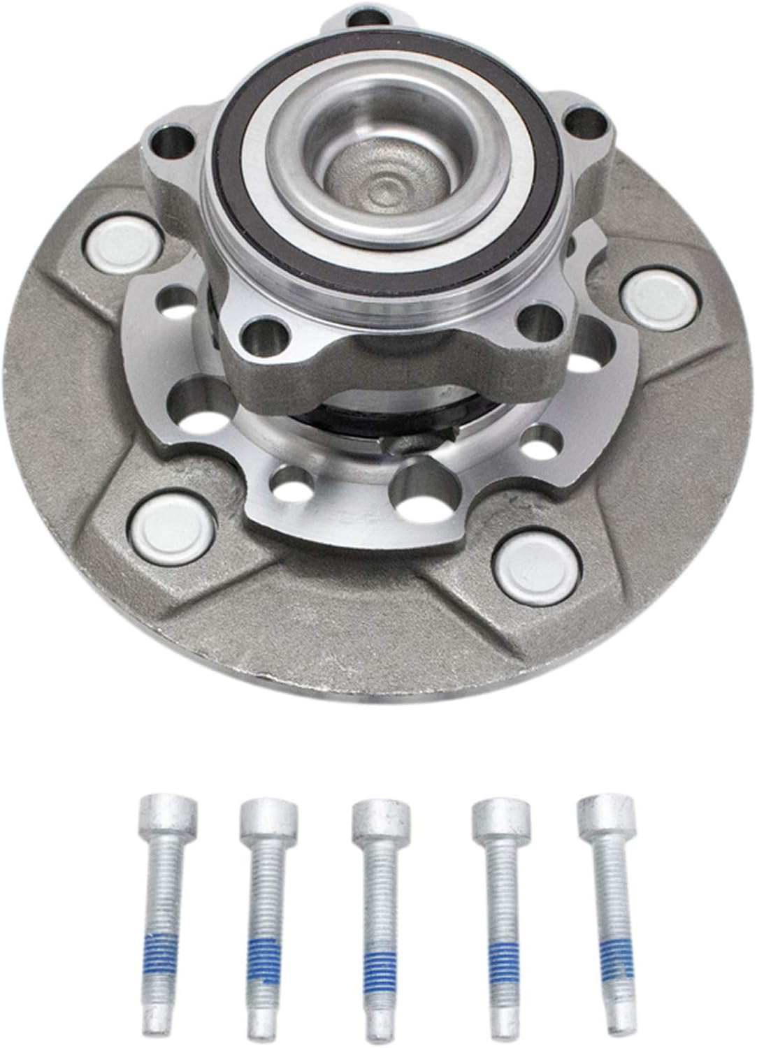 TRQ 2 Piece Front Wheel Bearing & Hub Assembly Set with ABS Sensor Compatible with 2015-2019 Ford Transit-150 Transit-250 Transit-350 Transit-350 HD
