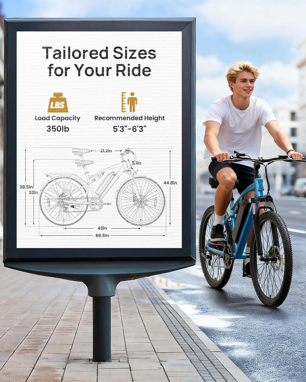 QRONGE Electric Bike for Adults, Full Suspension Ebike, 1000W Peak Motor 486Wh Battery, 28MPH(PAS Mode) Mountain Electric Bicycles, 26'' Tire, 7 Speed, Up to 70 Miles, Zephyr