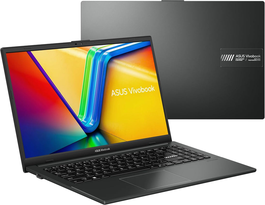 ASUS Vivobook Go 15.6' FHD Slim Laptop, AMD Ryzen 3 7320U Quad Core Processor, 8GB DDR5 RAM, 256GB SSD, Windows 11 Home, Fast Charging, Webcam Shield, Military Grade Durability, Black, E1504FA-AB34
