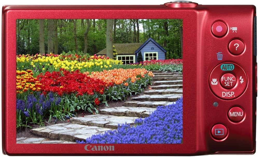 Canon PowerShot A4000 is 16.0 MP Digital Camera with 8X Optical Image Stabilized Zoom 28mm Wide-Angle Lens with 720p HD Video Recording and 3.0-Inch LCD (Red)