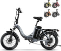 Cybervelo 750W Folding Electric Bike,48V 20AH Removable Battery EBike,20MPH,80 Miles Max Range Electric Bike for Adults, 20' Fat TireFoldable ebike, Adult Electric Bicycles