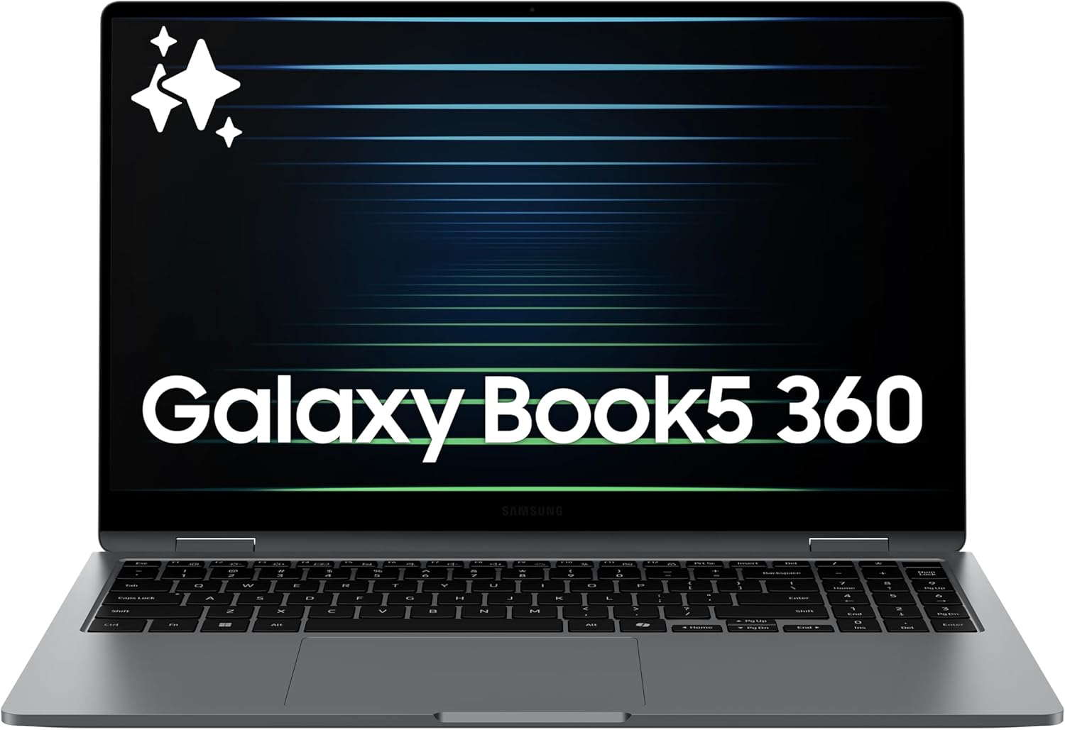 Samsung 15.6' Galaxy Book5 360 Copilot AI Laptop PC Computer, FHD AMOLED Touchscreen, 16GB / 512GB, Dolby Atmos Quad Speakers, All-Day Battery Life, NP750QHA-KA1US