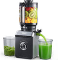 Cold Press Juicer, ORMEO HOME Masticating Juicer Machines with 5.5' Large Feed Chute Fit Whole Vegetables & Fruits, with Pulp Seperation 99.6% Juice Purity, Quiet Motor Easy to Clean BPA Free