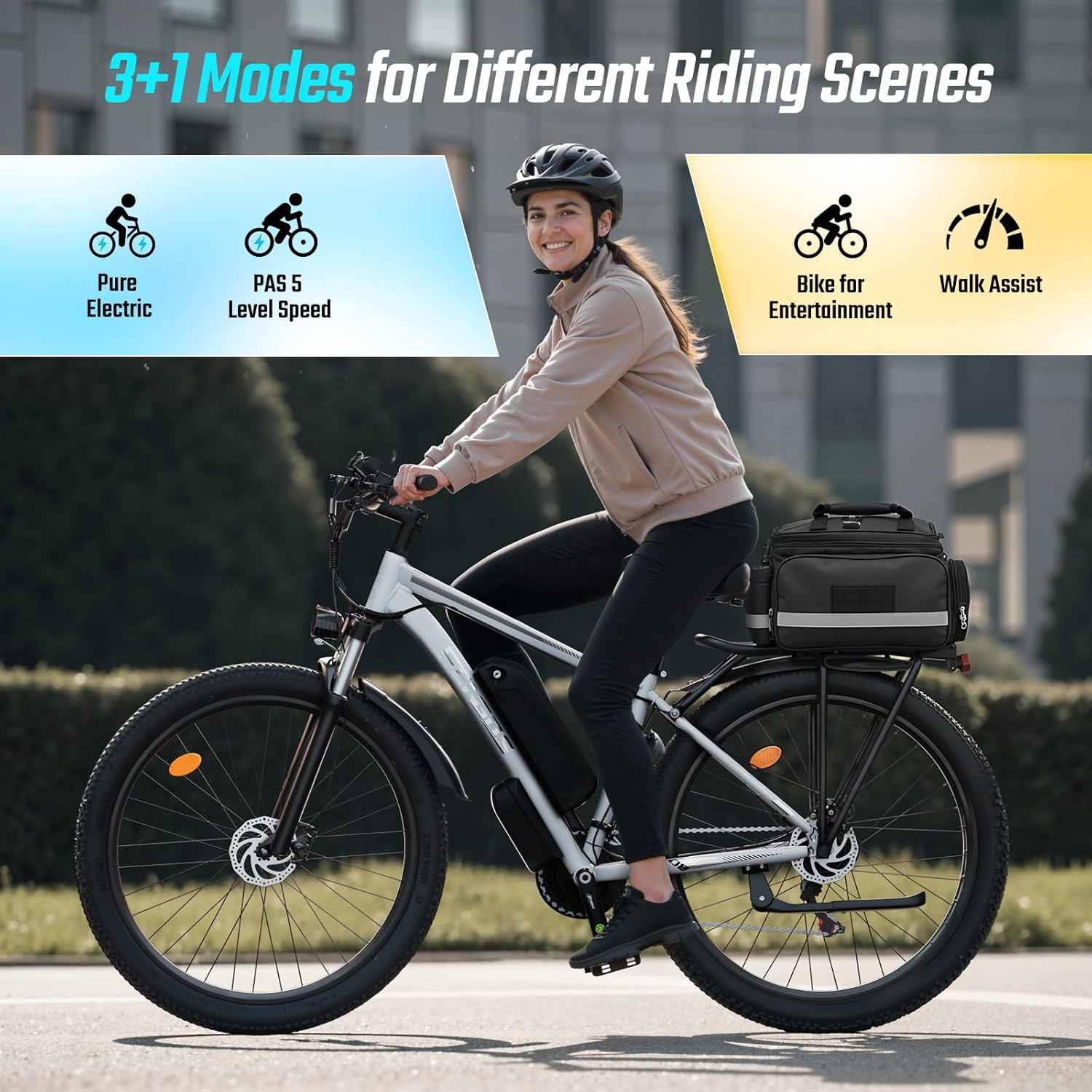 2000W Ebike for Adults, 80 Mile 32MPH Electric Mountain Bike, 48V 840WH Aluminum Electric Bicycle, 21-Speed Gears E Bike, Dual Disc Brakes with Brake Taillight, 27.5' Tire, Front Dual Suspension