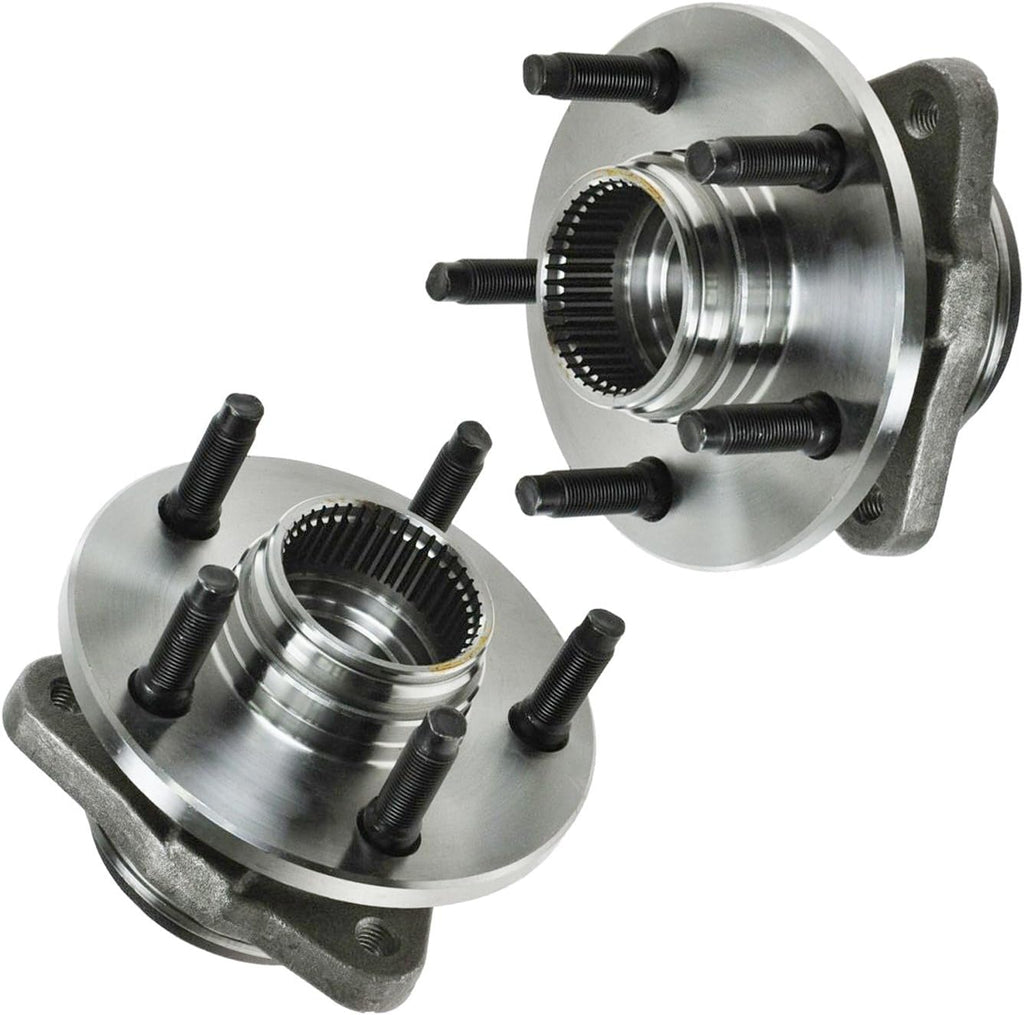 TRQ Front Left and Right Wheel Bearing and Hub Assembly Set 2 Piece Compatible with 98-00 Ford Ranger 4WD with 2 Wheel ABS Brakes 98-00 Mazda B3000 4WD 98-00 B4000 4WD with 2 Wheel ABS Brakes
