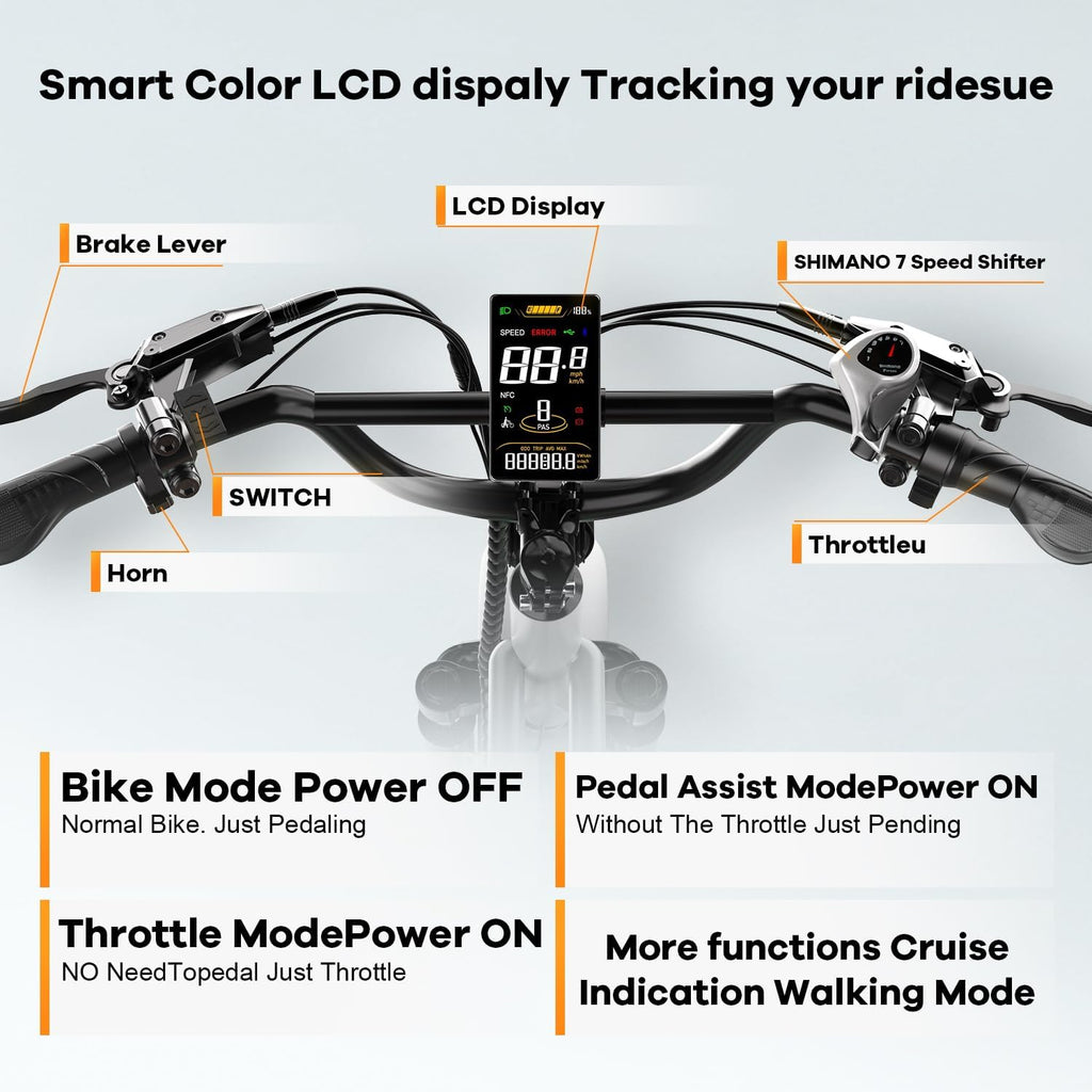 1500W Electric Bike for Adults,48V 20/25/60Ah Removable Battery Max Range 80Miles Electric Bicycle,20''×4' Fat Tire Ebike,Adult Electric Bicycles for Commute Beach Snow,E-Bike UL Certified
