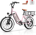 bluebiko 2 Seater Electric Bike, 48V 20AH(𝟗𝟔𝟎𝐖𝐇) Large Removable Battery, 𝟏𝟑𝟎𝟎𝐖 Peak Motor, 20'x 4.0' Fat Tire Ebike for Adults, 80+Miles, City Couple E Bike for All Terrain