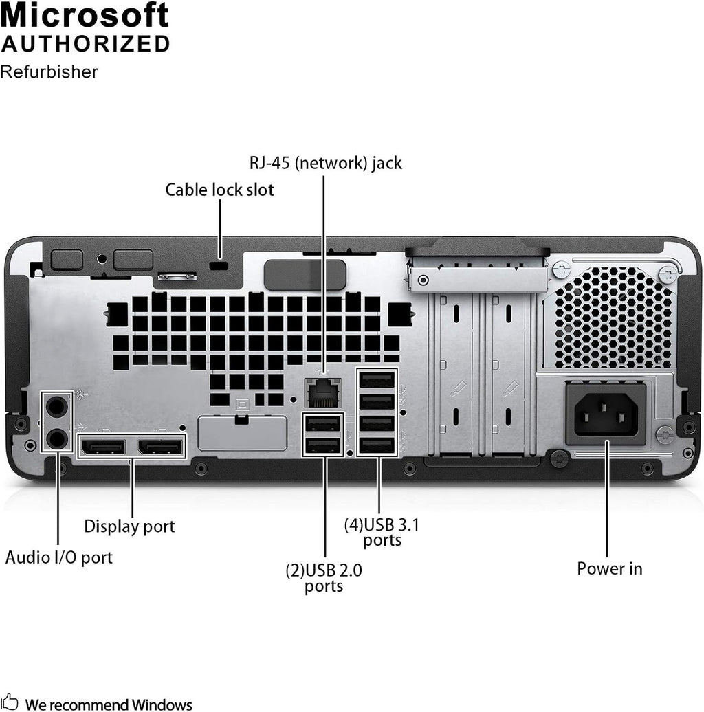 HP Business Desktop ProDesk 600 G3 SFF Computer, Intel Core i5-6500 3.2GHz, 16GB RAM, 512GB SSD, Windows 11 (Renewed)