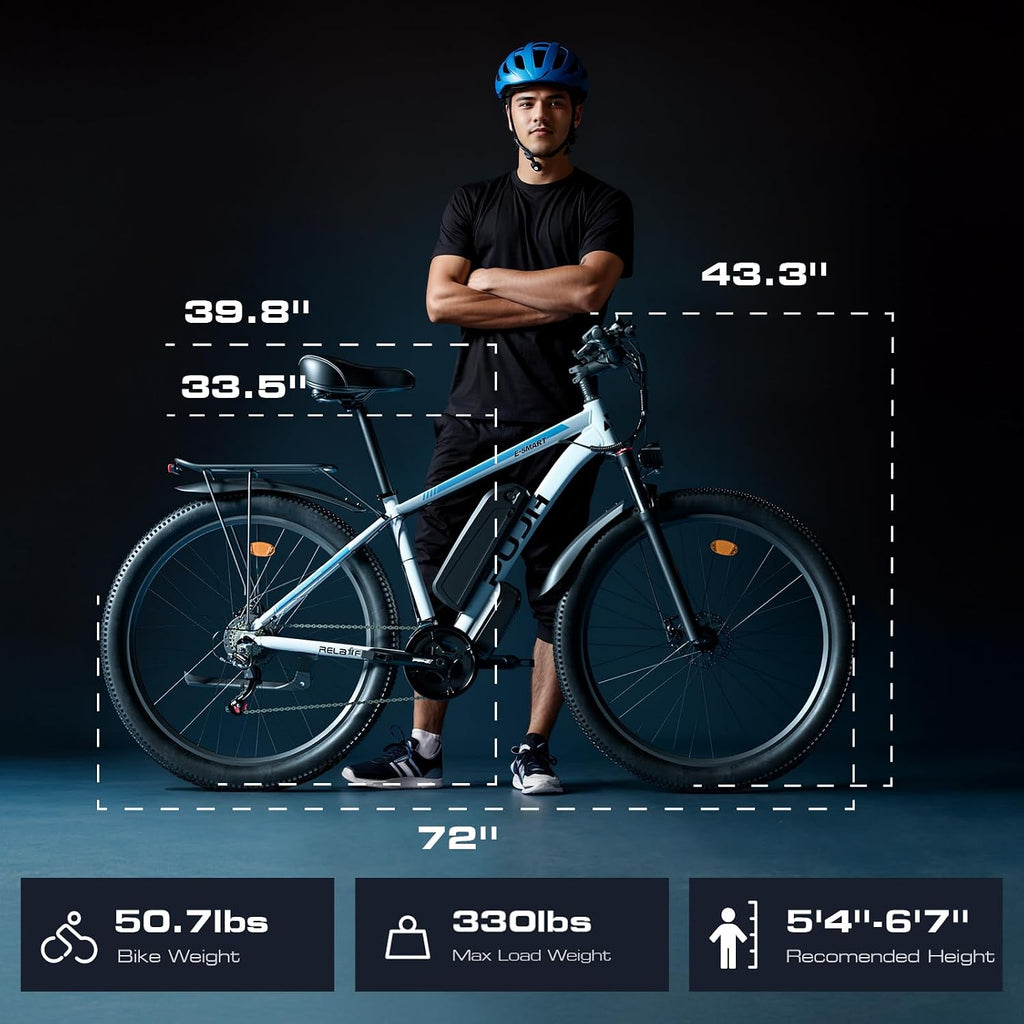 2000W Peak Electric Bike for Adults, 48V 17.5Ah 840Wh 29'' Tires Max 34 mph 30-80 Miles Range City Commuting Class3 Ebike Front Suspension Disc Brake for Off-Road Riding