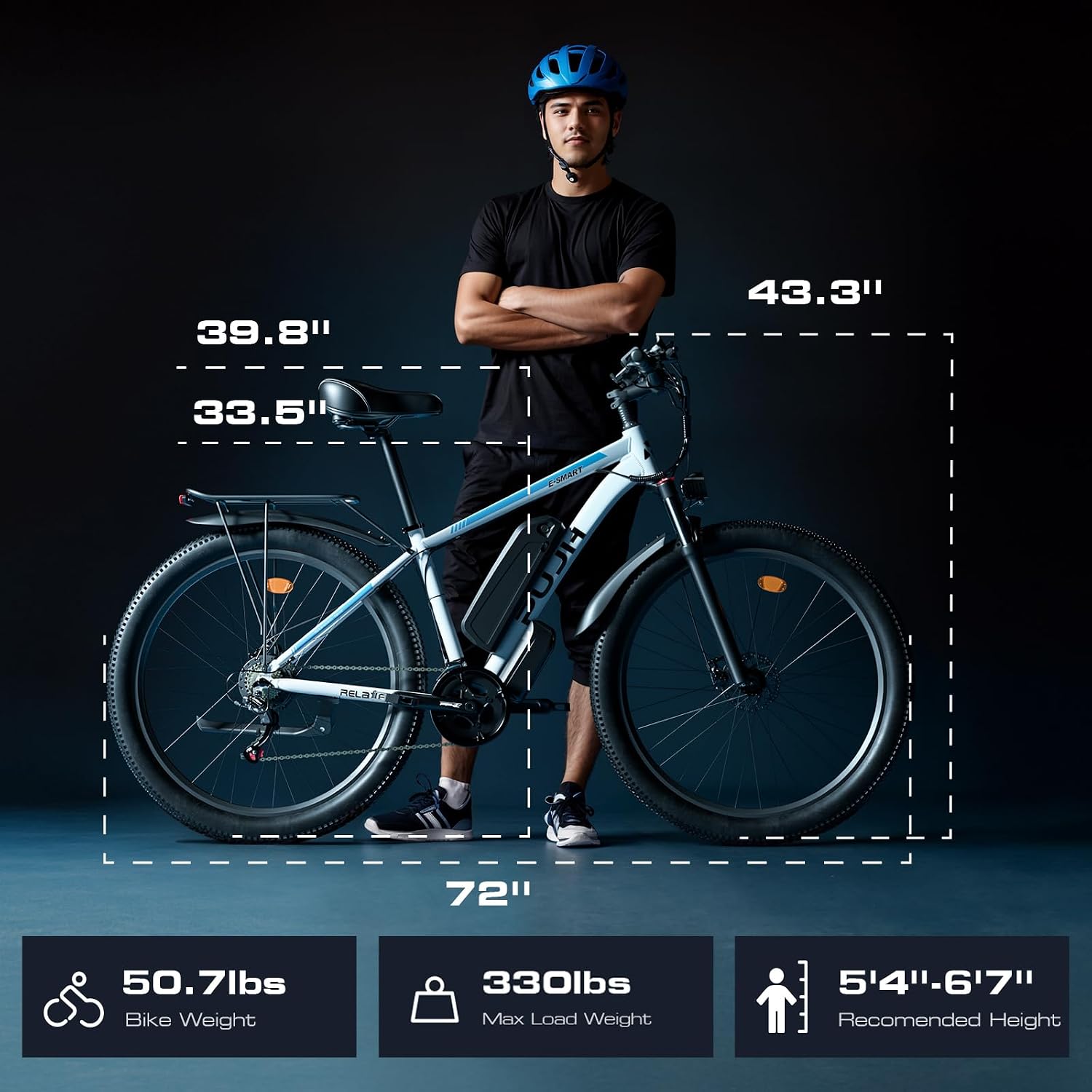 2000W Peak Electric Bike for Adults, 48V 17.5Ah 840Wh 29'' Tires Max 34 mph 30-80 Miles Range City Commuting Class3 Ebike Front Suspension Disc Brake for Off-Road Riding