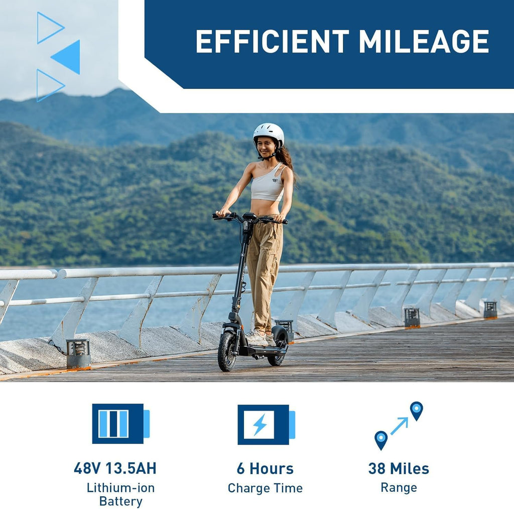Hiboy S2 Pro/X300 Electric Scooter, 500W Motor, 10'/12' Tires, 25/38 Miles Range E Scooter, 19/23 Mph Folding Commuter Electric Scooter for Adults