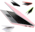 7 Inch Portable Mini Computer Laptop PC Netbook for Kids Android 12 Quad Core 32GB WiFi Built in Camera YouTube Flash Player (Pink)