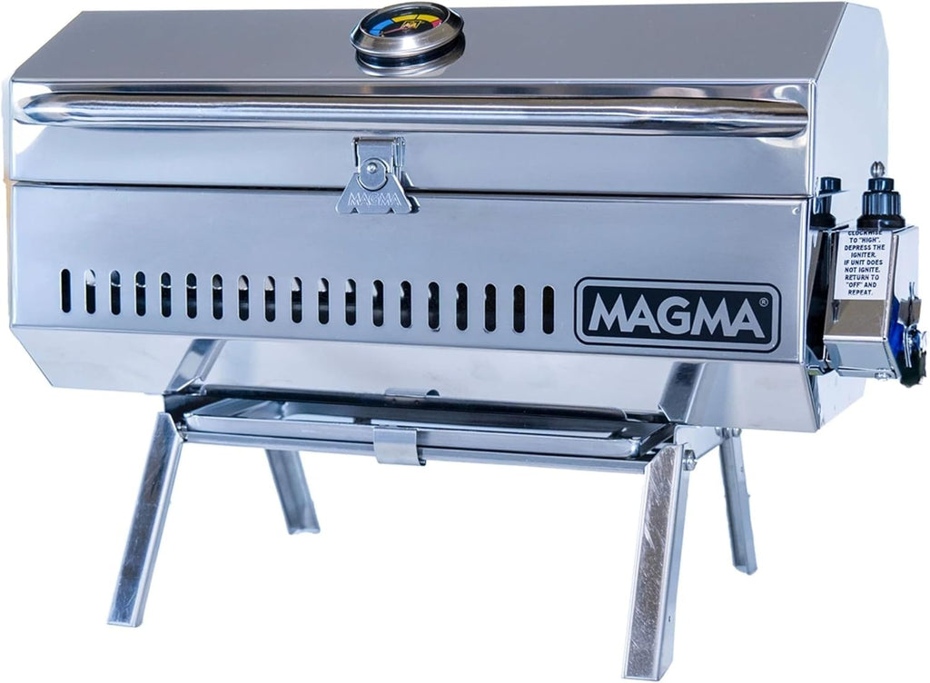 Magma A10-918-3 Anacapa Gas Grill, 9'x18' Grill Surface, Portable Stainless Steel BBQ, Ideal for Marine, RV, Camping & Outdoor Grilling