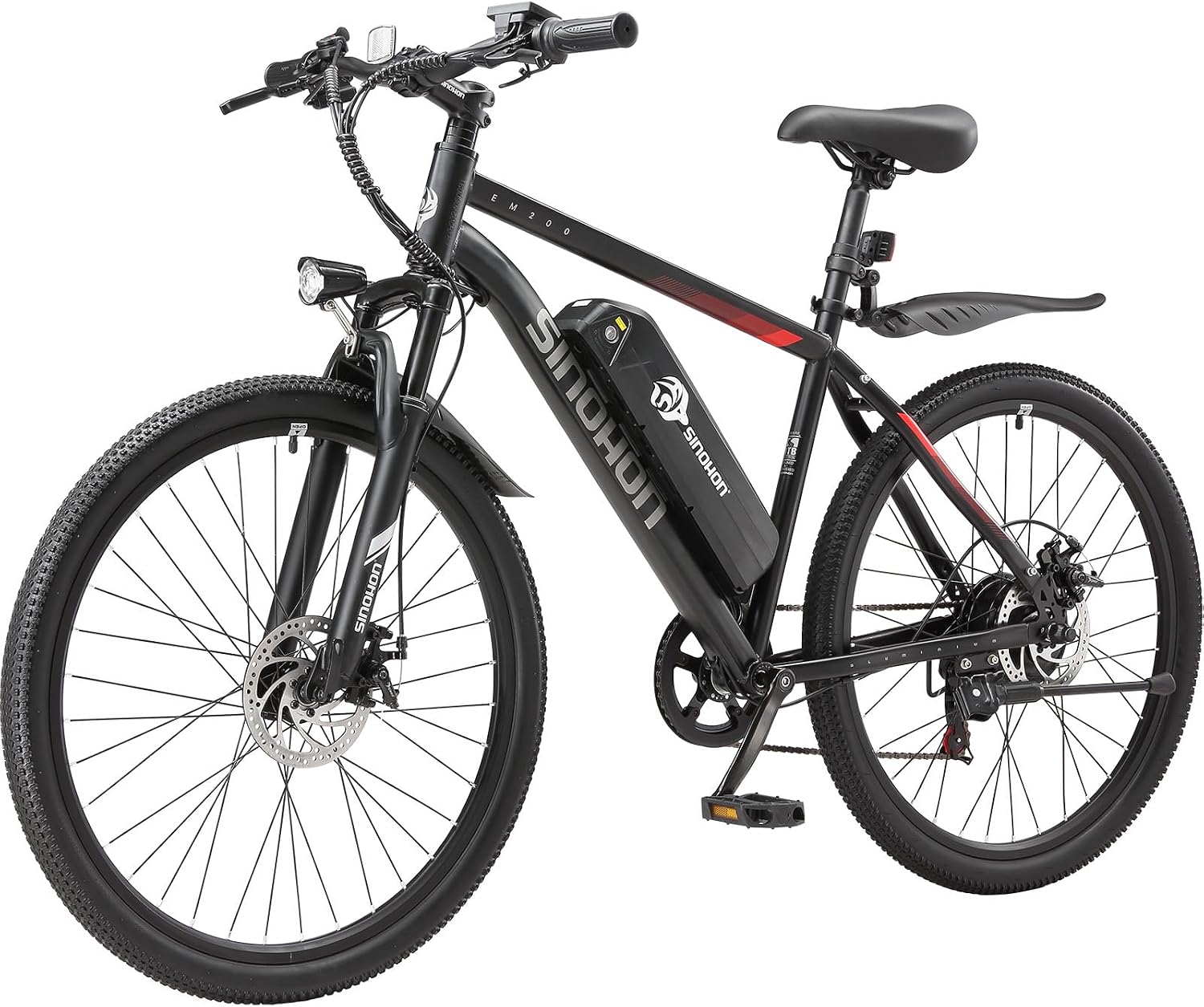 26' Electric Bike for Adults, E-Bike Commuter–500W Brushless Motor,375/749WH, 7-Speed, Front Suspension Fork, 20/28MPH Top Speed, 40+ Miles Long Range
