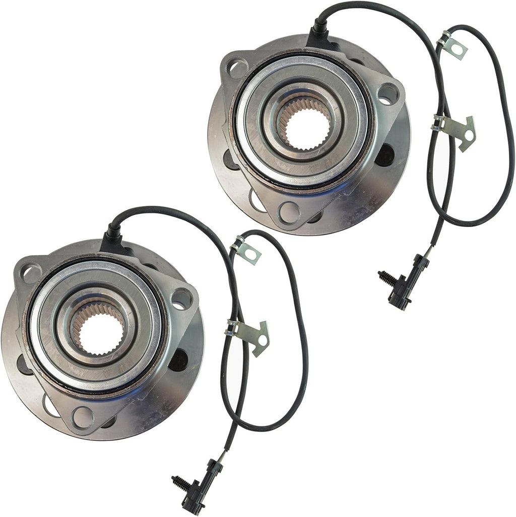 TRQ Front Left and Right Wheel Bearing and Hub Assembly Set 2 Piece Compatible with 1995-2002 Chevrolet Astro All Wheel Drive 1995-2002 GMC Safari All Wheel Drive