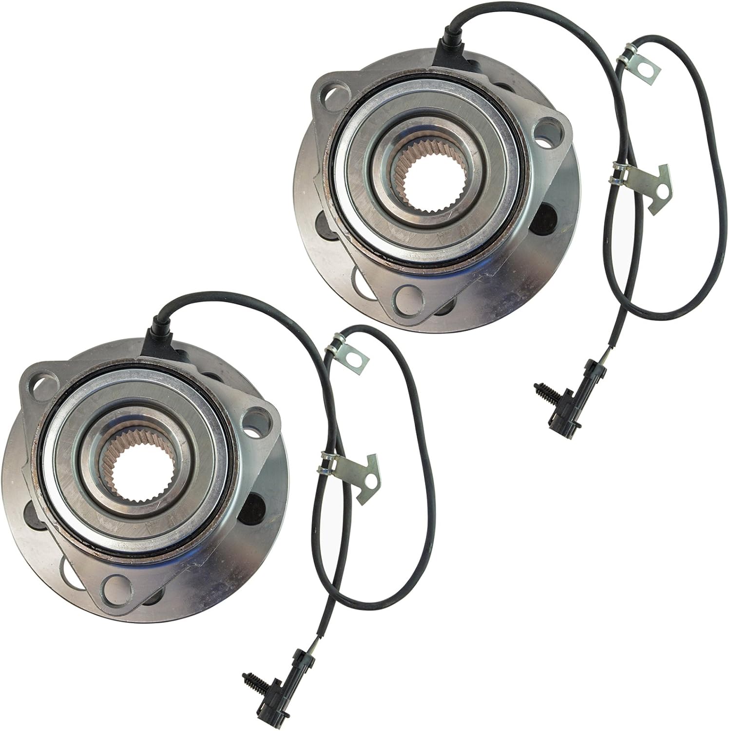 TRQ Front Left and Right Wheel Bearing and Hub Assembly Set 2 Piece Compatible with 1995-2002 Chevrolet Astro All Wheel Drive 1995-2002 GMC Safari All Wheel Drive