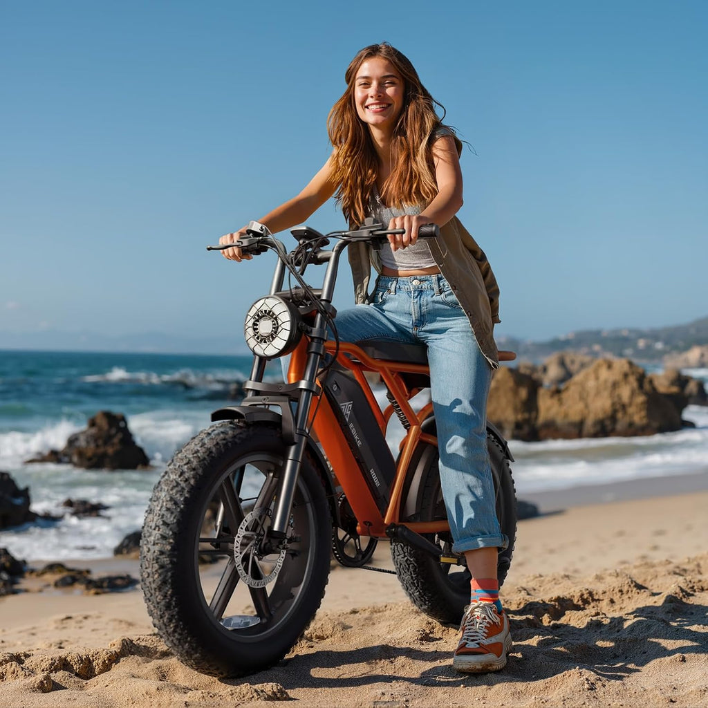 TST Electric Bike for Adults, 1500W Peak Motor 60/100 Miles Fat Tire Ebike with 48V 15Ah/25Ah Removable Battery 20' Fat Tire Electric Dirt Bike Full Suspension and 7-Speed