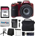 Kodak PIXPRO AZ425 Digital Camera + 32GB Memory Card + Camera Case (Black) + Battery + Charger + USB Card Reader + Table Tripod + Accessories (Red)