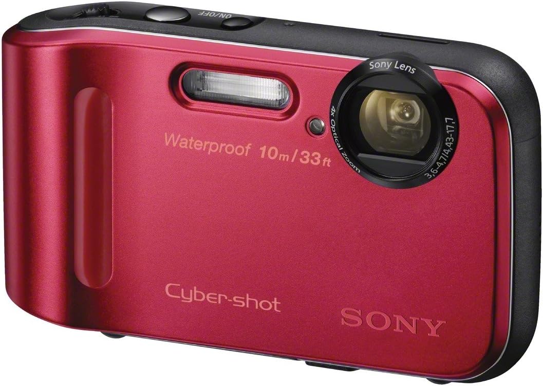 Sony DSC-TF1/R 16 MP Waterproof Digital Camera with 2.7-Inch LCD (Red)