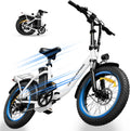 WINDHORSE 20' Folding Electric Bike, 983W Peak Motor, 20MPH, 40–70 Miles, 48V 748.8Wh Removable UL Battery, Front Suspension, Fat Tire E-Bike for Commuting, Beach, All -Terrain | Adults & Teens