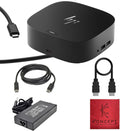 HP Docking Station for Laptop Dual Monitor and Charging - 5TW10AA / 5TW10UT / 5TW10AA#ABB USB-C G5 Dock with 120W AC Adap TER + HDMI Cable + DisplayPort Cable + Cleaning Cloth
