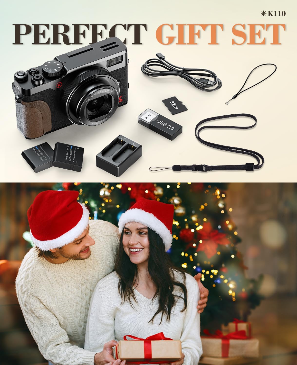 NBD 5K Digital Cameras for Photography Autofocus,64MP Vlogging Cameras for YouTube,18X Digital Zoom Travel Camera with Anti-Shake,2 Batteries,32GB TF Card (Black)