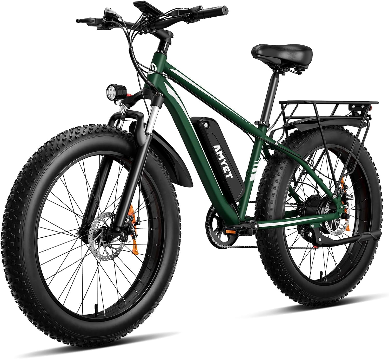 AMYET EB26 Electric Bike for Adults Peak 1500W Electric Bicycle 48V 15AH (720WH) Battery Electric Bike 26' Fat Tire Mountain 28mph 7 Speed Gears Ebike with UL 2849 Certified