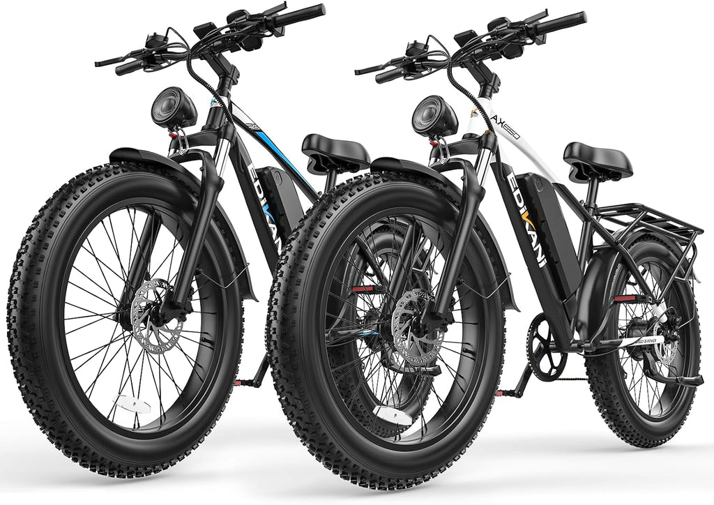 EDIKANI S01 26' Electric Bike for Adults, Peak 2000W 34MPH Fast E Bike for Men, 100 Miles Fat Tire Ebike for Adults Electric with 1104WH Removable Battery, E Bicycle for Commuter with Brake Light