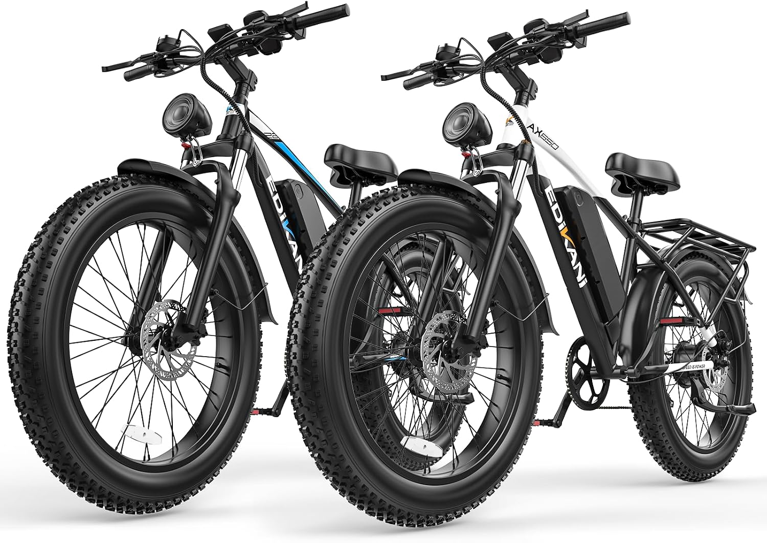 EDIKANI S01 26' Electric Bike for Adults, Peak 2000W 34MPH Fast E Bike for Men, 100 Miles Fat Tire Ebike for Adults Electric with 1104WH Removable Battery, E Bicycle for Commuter with Brake Light