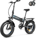 ANCHEER Folding Electric Bike for Adults, Electric Bicycle with 500W Brushless Motor(Peak 800W), 48V/499Wh Hidden Battery, Up to 55 Miles, 20'*4.0 Fat Tire Ebike, 7 Speed Gear