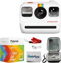 Polaroid Go Generation 2 Instant Film mini Camera (White) Bundled with Polaroid GO Color Film Double Pack, Hard Carrying Case