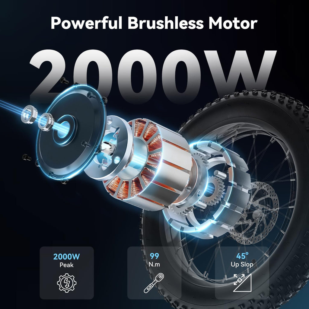 Jasion RetroVolt&Pro Electric Bike for Adults, 2000W/3000W Peak - 30/38MPH Electric Dirt Bike, 48V-52V, 13AH/20AH Battery, 70/90Miles Max Range Electric Motorcycle, 20'' X 4'' Fat Tire All-Terrain