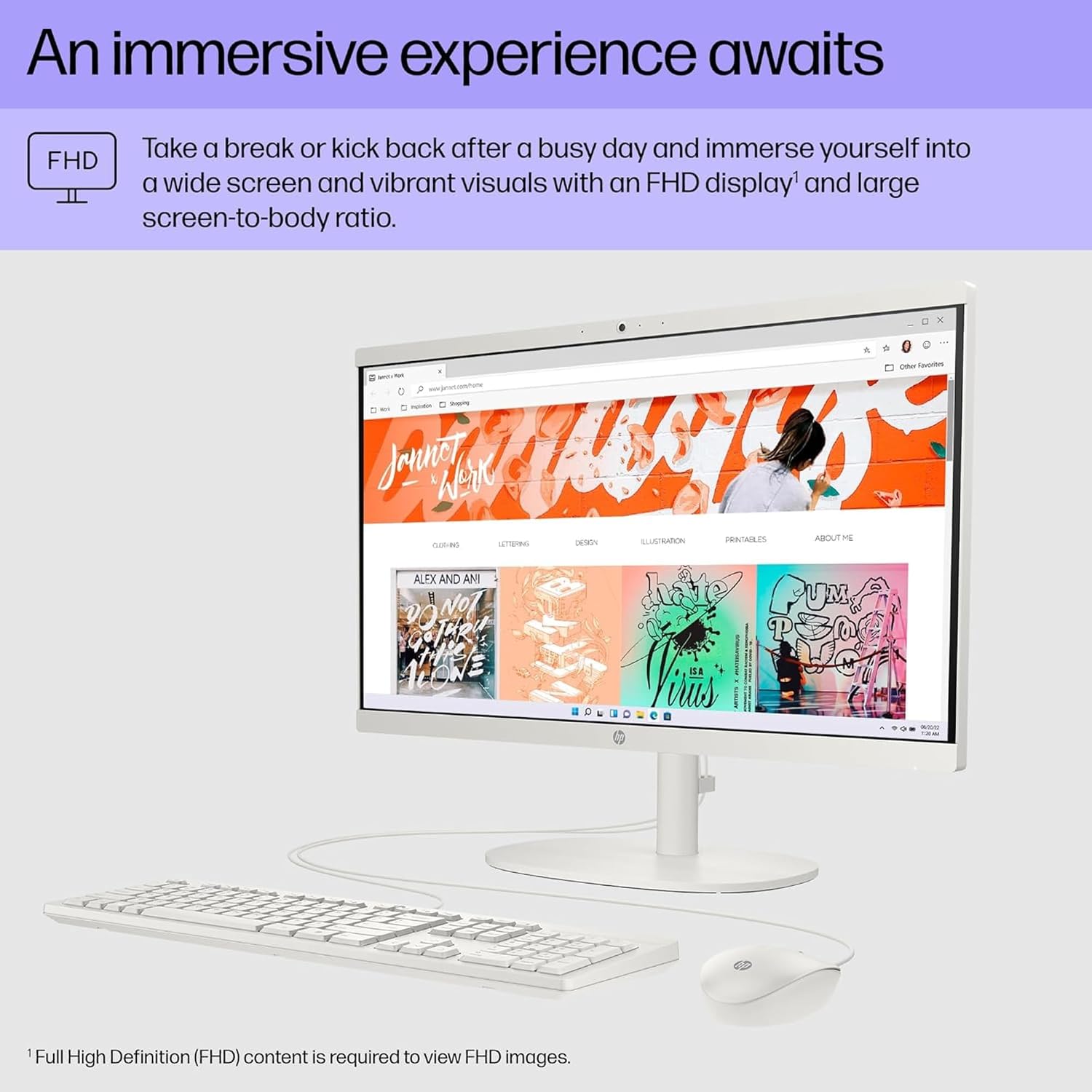 HP 22' All-in-One Desktop PC • The New Version and Look • 12 Month Microsoft Office • 40GB RAM • 1TB Storage (512GB SSD and 512GB External) • FHD Display • Intel Celeron Processor • Windows 11 Home