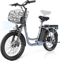 Caroma Peak 500W/800W/1200W Electric Scooter with Seat, 20' Fat Tire Electric Bike with 48V Removable Battery, Up to 30Miles & 20MPH, Adult Scooter for Commuting with Basket&Adjustable Seat