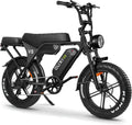 OUXI V8 Series Electric Bike for Adults, Peak 500W/1000W,20/31 MPH, 10.4/15/30 AH Removable Battery, 16''/20' Fat Tire Electric Bike,7-Speed Gear Electric Bicycles,Ebike Moped for Commuting & Off-Road