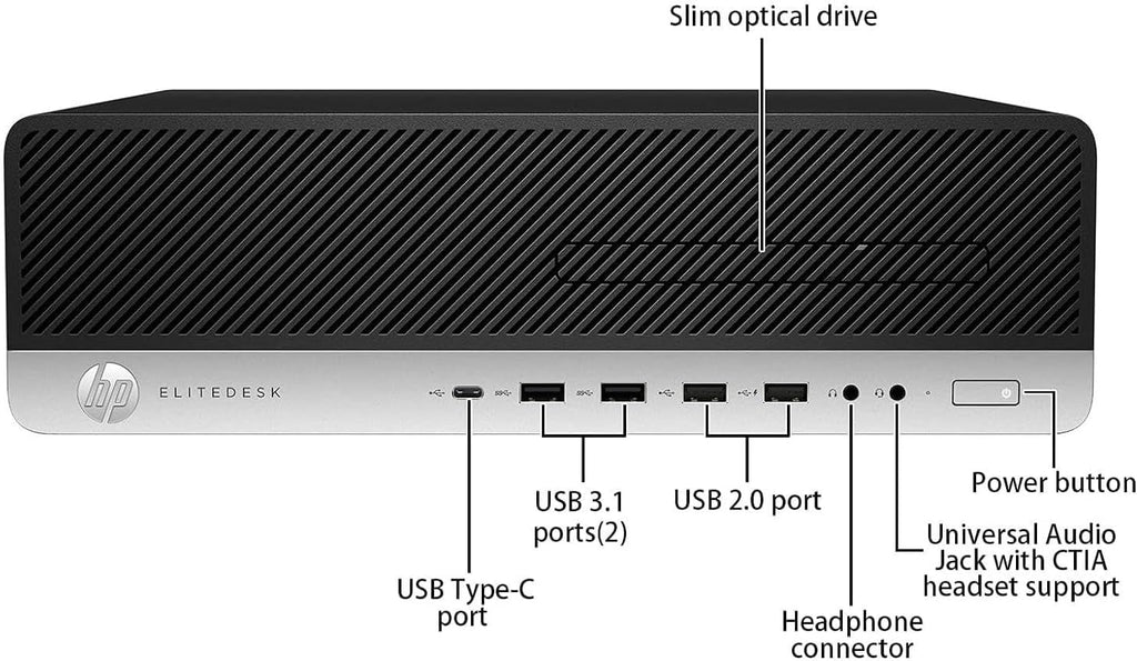 HP EliteDesk 800 G3 SFF Desktop Computer with 21.5'' FHD Monitor Bundle PC Set, Intel Core i5-6500 3.2GHz, 8GB RAM, 256GB SSD, Keyboard & Mouse, WiFi, Windows 11 Pro, Black (Renewed)