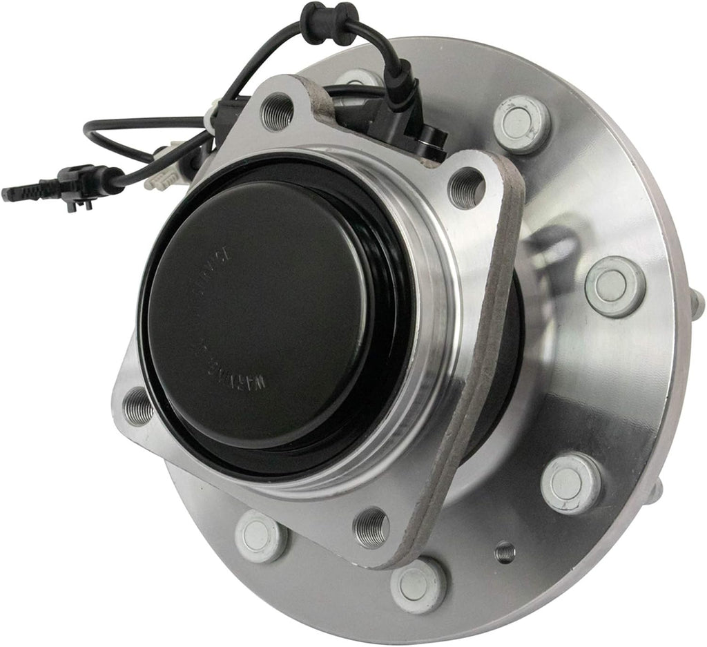 TRQ 2 Piece Front Wheel Bearing & Hub Assembly Set with ABS Sensor Compatible with 2011-2019 Chevrolet Silverado 2500 HD Silverado 3500 HD GMC Sierra 2500 HD Sierra 3500 HD