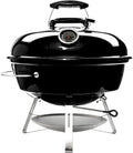 SnS Grills Slow 'N Sear Travel Kettle, 2-Zone Cook Charcoal Basket and Easy Spin 18' Grate - Portable Charcoal Grill for BBQ Cooking - Travel Kettle 18'