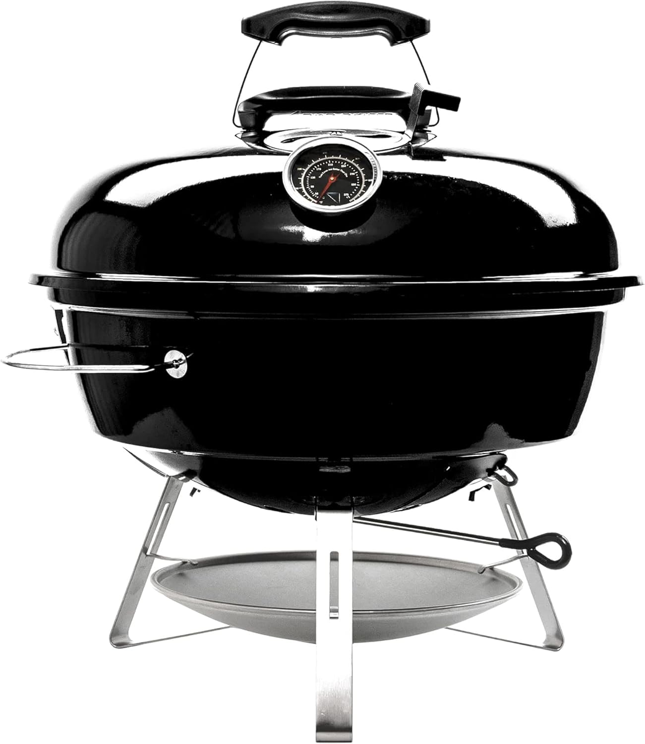 SnS Grills Slow 'N Sear Travel Kettle, 2-Zone Cook Charcoal Basket and Easy Spin 18' Grate - Portable Charcoal Grill for BBQ Cooking - Travel Kettle 18'