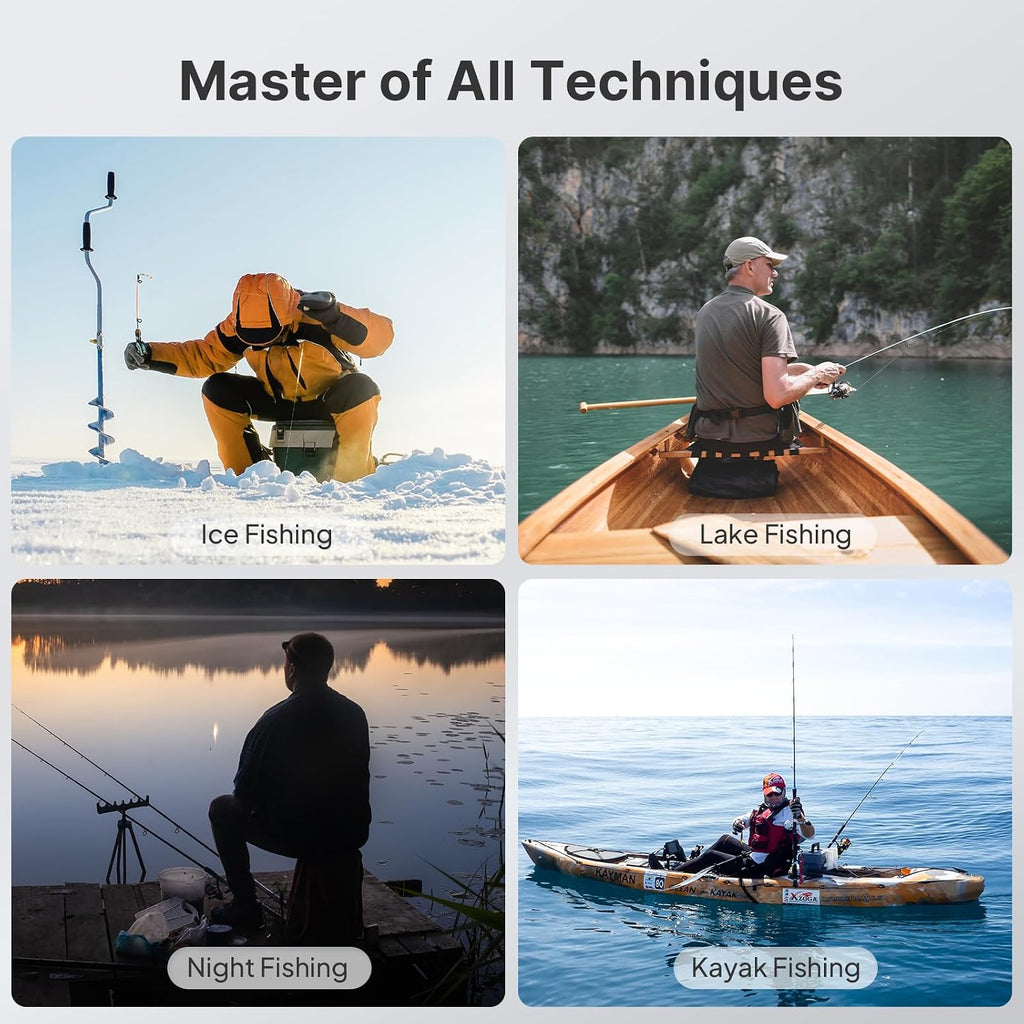 Eyoyo Underwater Fishing Camera, 5000mAh Battery, Infrared Night Vision, IP68 Waterproof Portable Fish Camera for Ice, Lake, Boat & Kayak Fishing