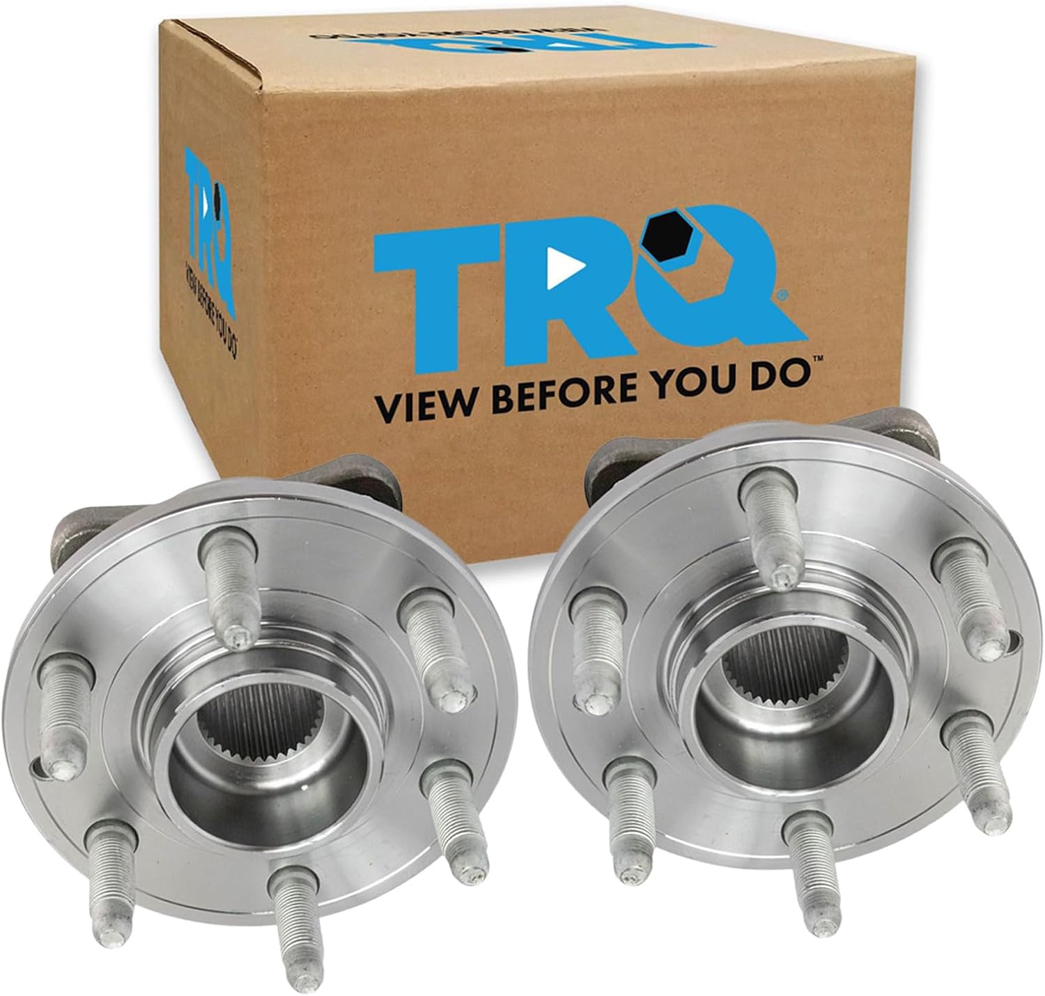 TRQ Front Driver and Passenger Side Wheel Bearing and Hub Assembly Set 2 Piece Compatible with 2015-2022 Chevrolet Colorado 4 Wheel Drive 2015-2022 GMC Canyon 4 Wheel Drive
