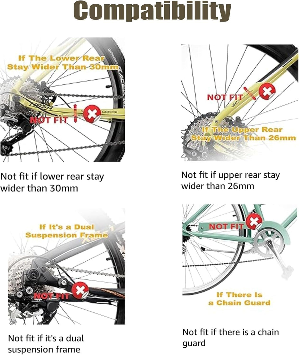 CyclingDeal Adjustable Adult Bicycle Bike Stabilizers Training Wheels Fits 24' to 29' - Quality Heavy Duty-Max weight up to 120kg/265 lbs.