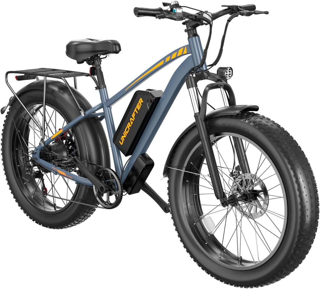 Electric Bicycle for Adults, 1500W Peak Motor 30 MPH 60 Miles Fat Tire E Bike with 48V 18.2Ah Removable Battery 26' Electric Bike Hydraulic Disc Brake and 7-Speed Motorcycle,UL 2849 Certified