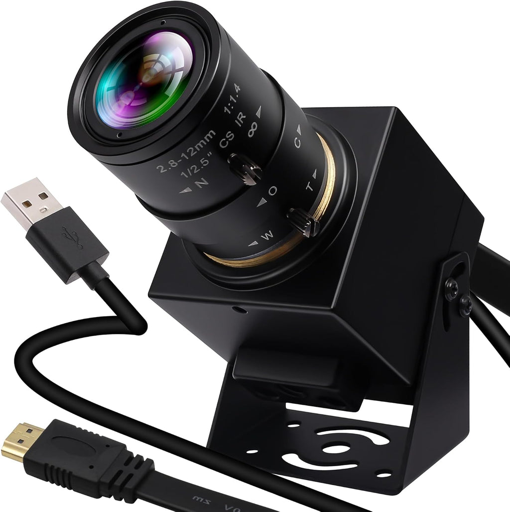 HDMI USB Camera 4K Webcam Simultaneous Output Video Conference Camera 4X Optical Zoom Lens Close up USB Computer Web Camers Plug and Play for Live Streaming Education Medical Teaching