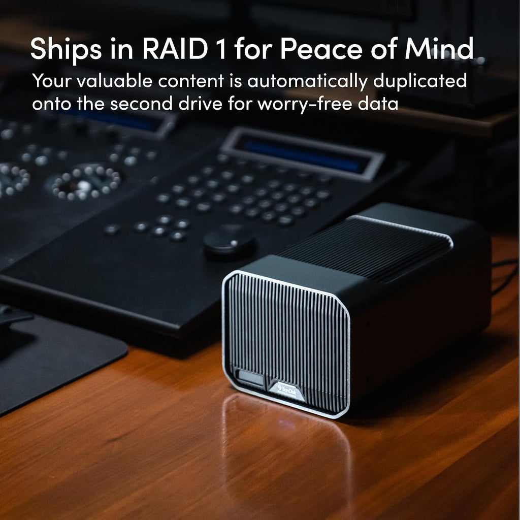 SanDisk Professional 12TB G-RAID Mirror - External HDD, RAID with Redundancy, Thunderbolt 3, USB (10Gbps), 7200RPM Ultrastar Hard Drive, Up to 250MB/s Read in RAID 1 - SDPHH2H-012T-NBAAD