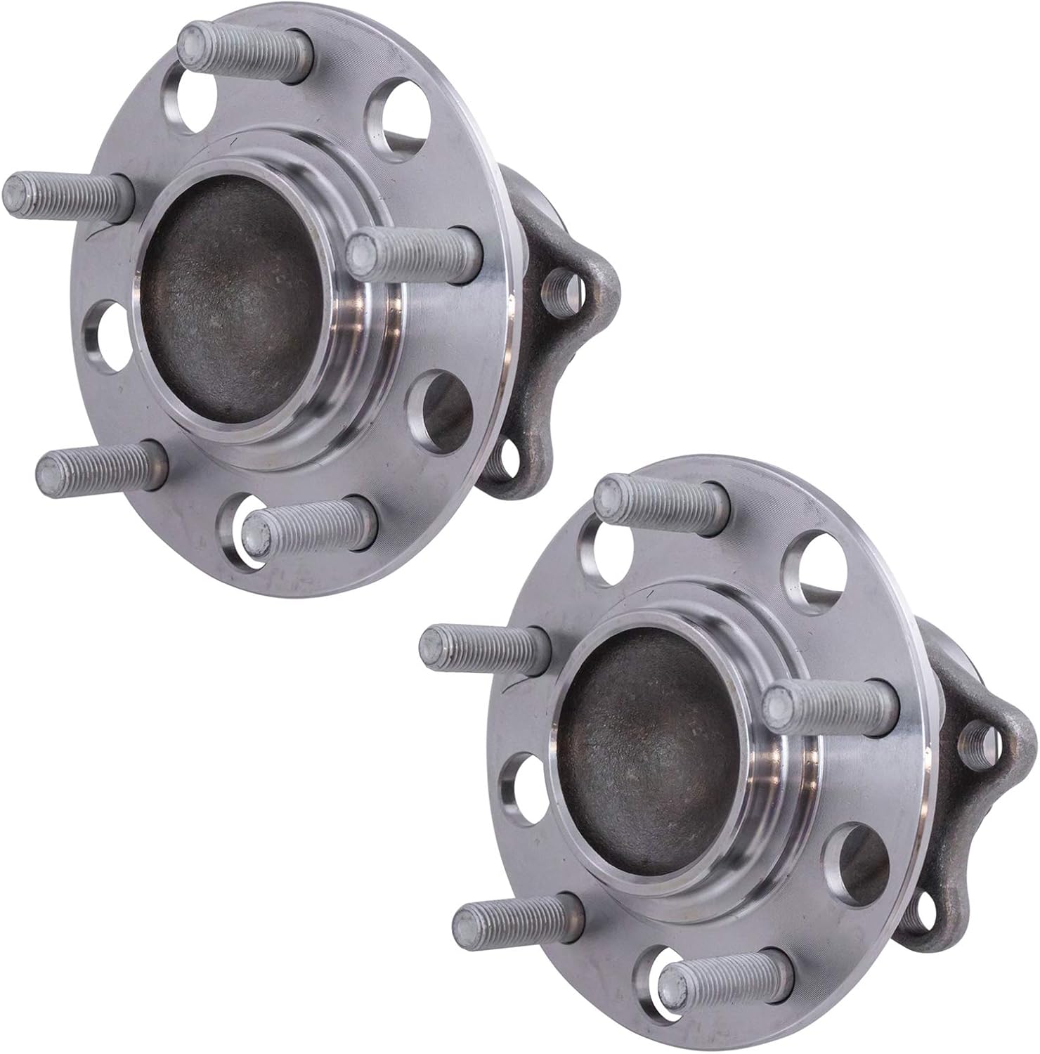 TRQ 2 Piece Rear Wheel Bearing & Hub Assembly Set Compatible with 2008-2017 Mitsubishi Lancer 2011-2012 Outlander Outlander Sport